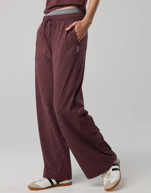 OFFLINE By Aerie Weekend Away Layered Waistband Trouser | Aerie