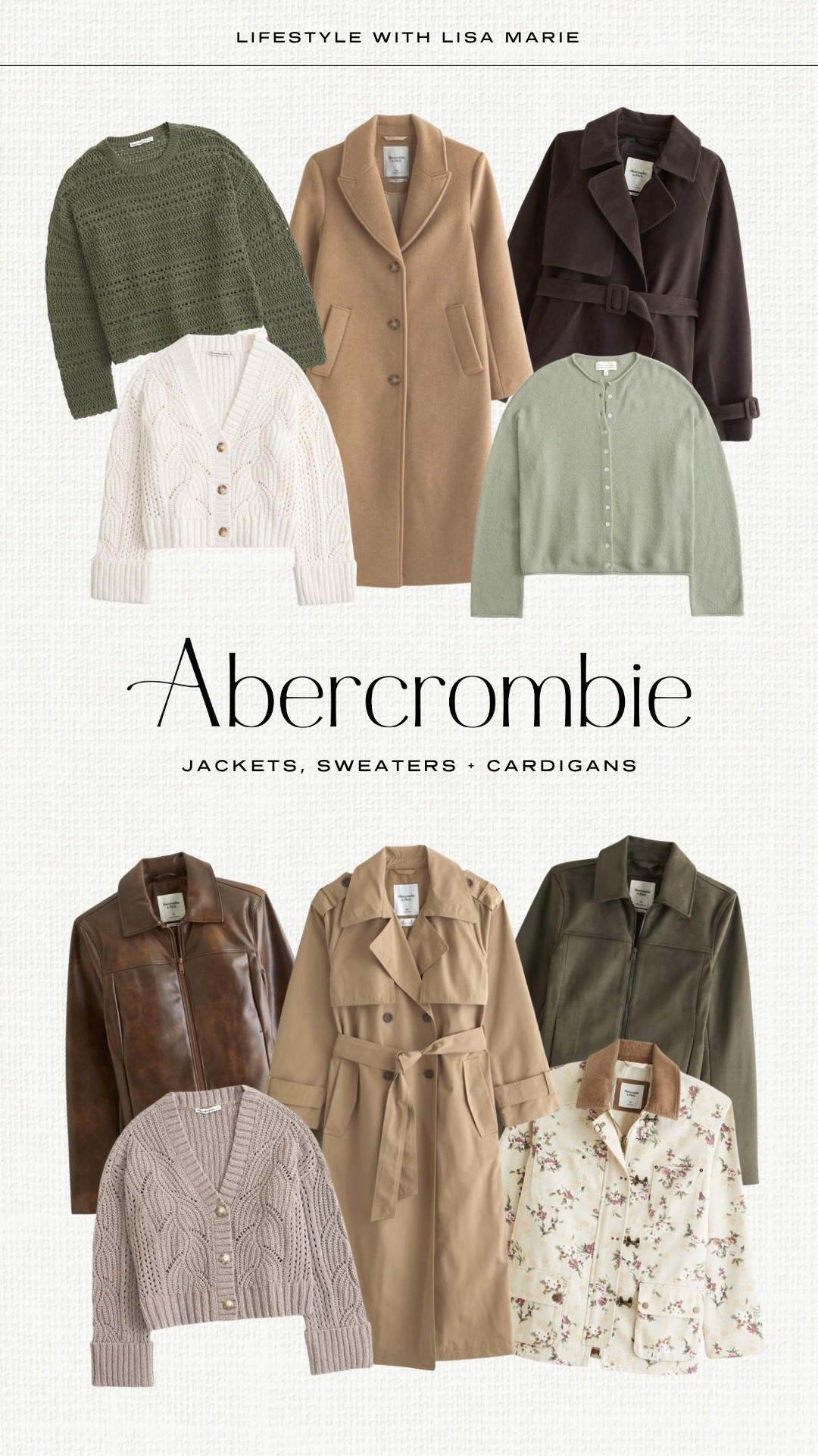Abercrombie jackets, sweaters and cardigans! Trench coats and pea coats. Tie waist jackets. Button front cardigans. Leather jackets. Suede jackets. Moto jackets. Pullover sweaters. Neutral outerwear for fall. Elevated casual jackets and sweaters.

#LTKootd #LTKSeasonal #LTKPetite