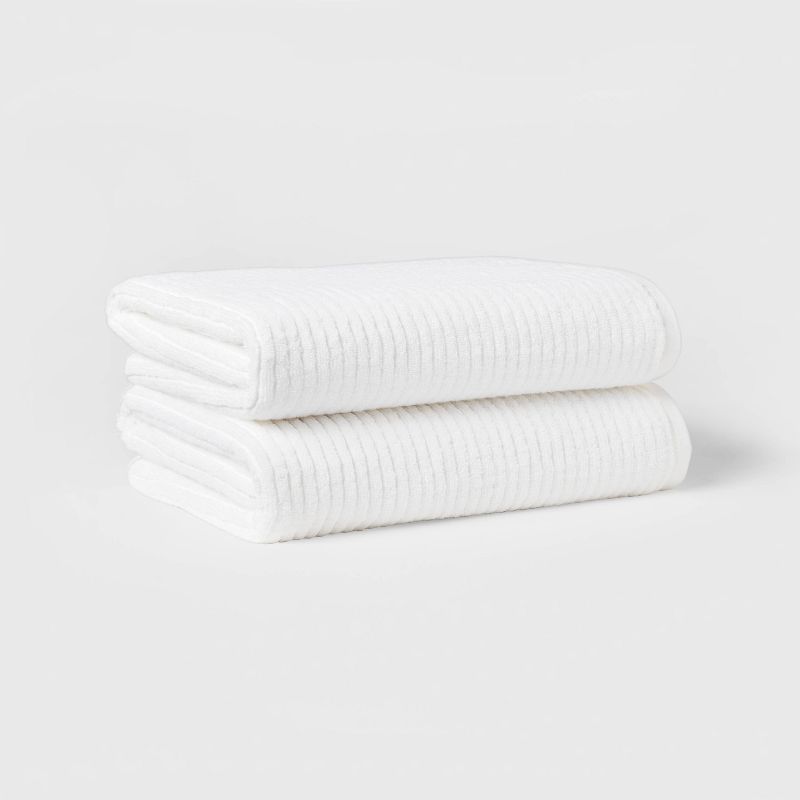 Quick Dry Ribbed Bath Towel Set - Threshold™ | Target