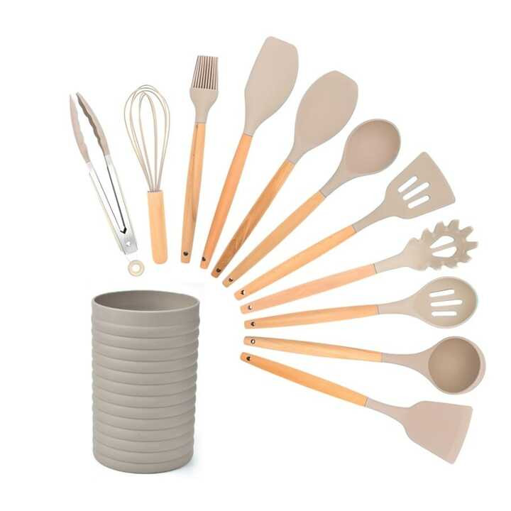Kit Utensílios De Cozinha 12 Peças Silicone Colorido | SHEIN