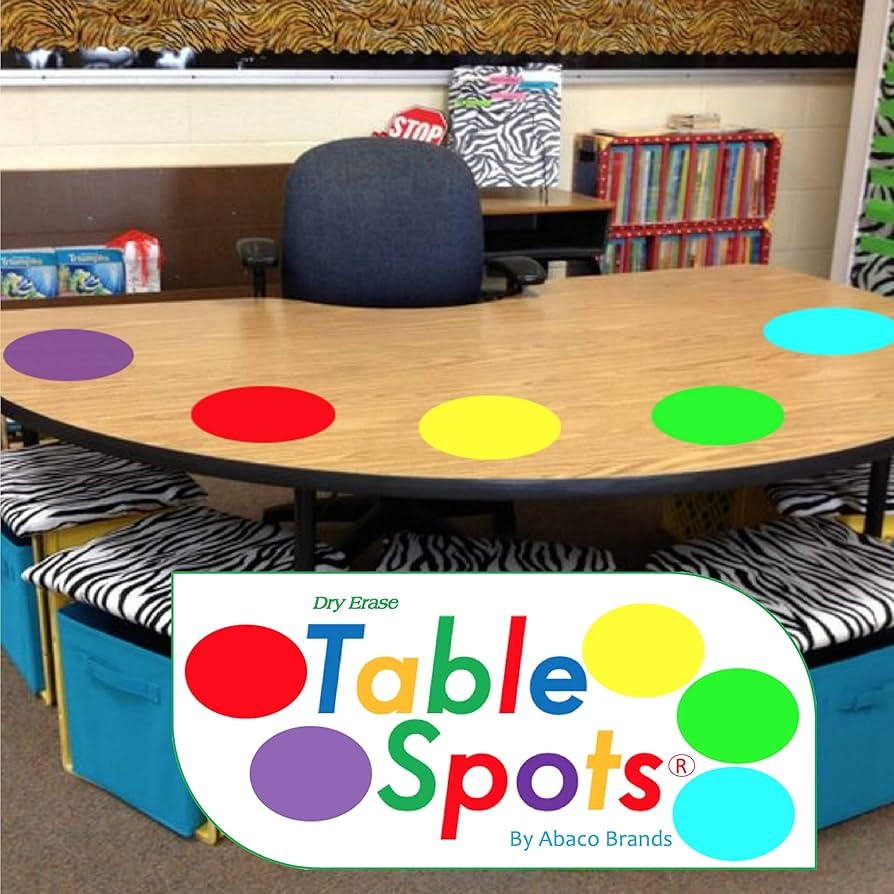 NEW Larger Size! | The Original Table Spots for Teachers | No Staining, No Shadowing, Complete Er... | Amazon (US)