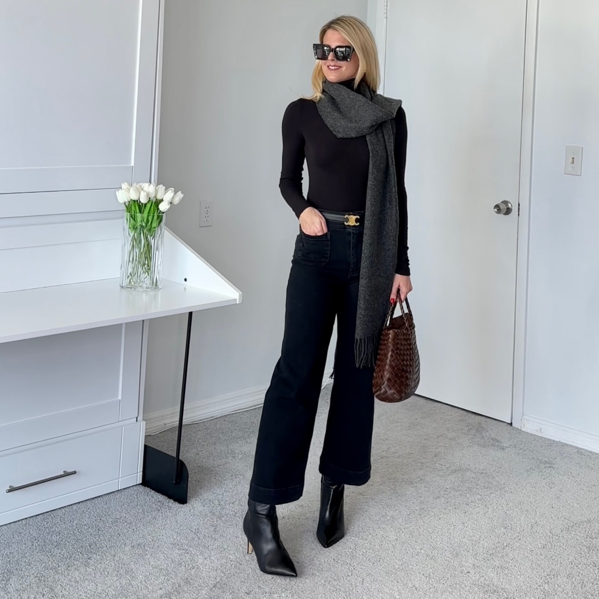 The boots run large.   I'm typically a 7-7.5,  in this pair of boots the 7 is the correct size.      They come in both narrow and regular calve sizes.  Im wearing the narrow.   