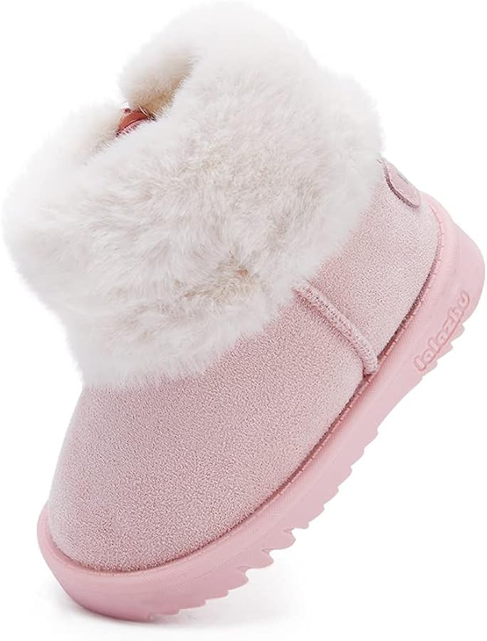 BMCiTYBM Girls Boys Snow Boots Warm Winter Fur Lined Baby Shoes (Infant/Toddler/Little Kid) | Amazon (US)
