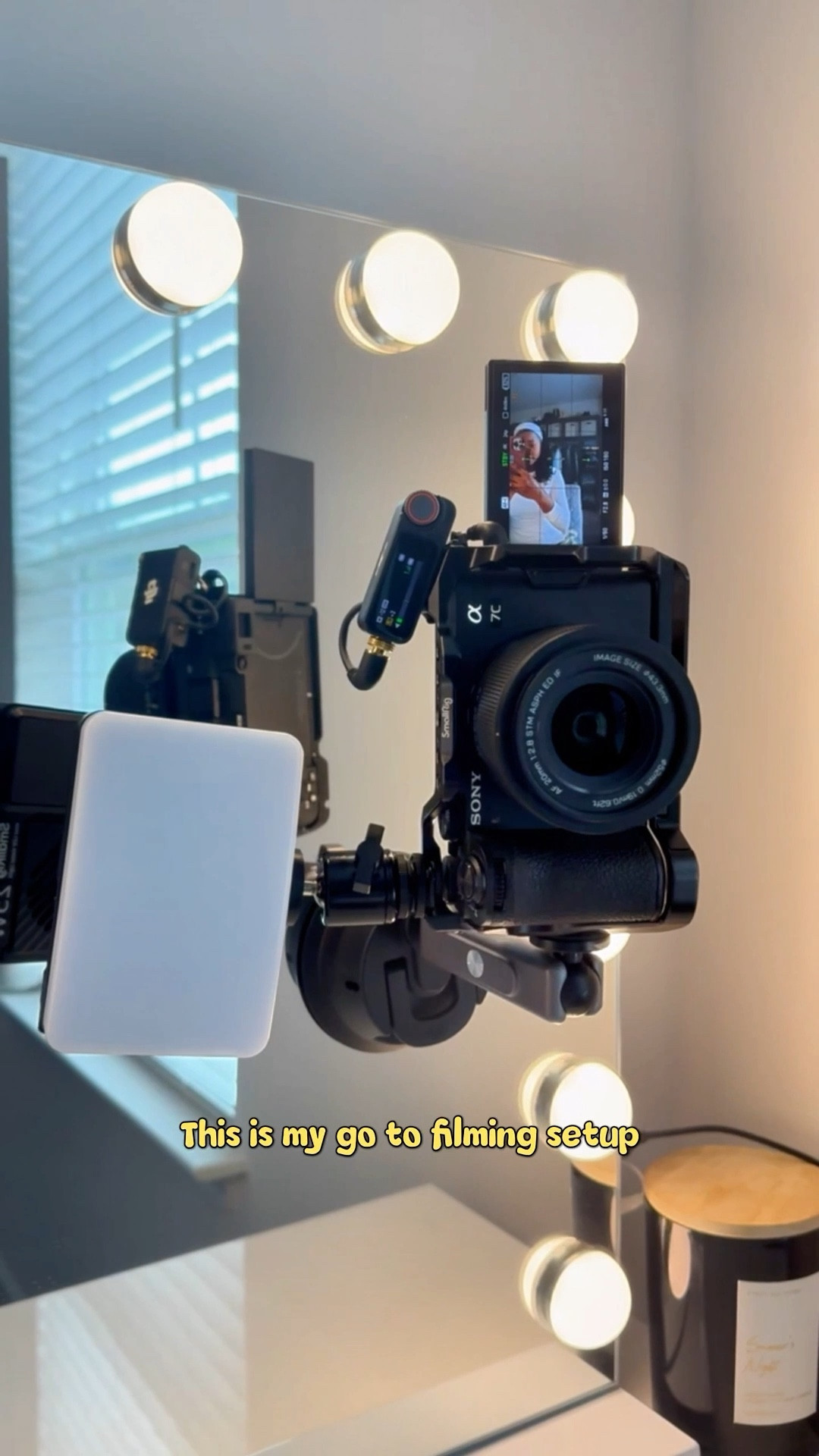 My go-to filming setup for hair and beauty content ✨
