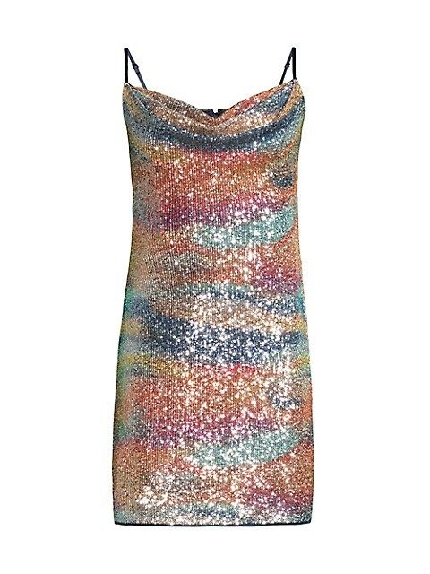Rainbow Sequin-Embellished Minidress | Saks Fifth Avenue