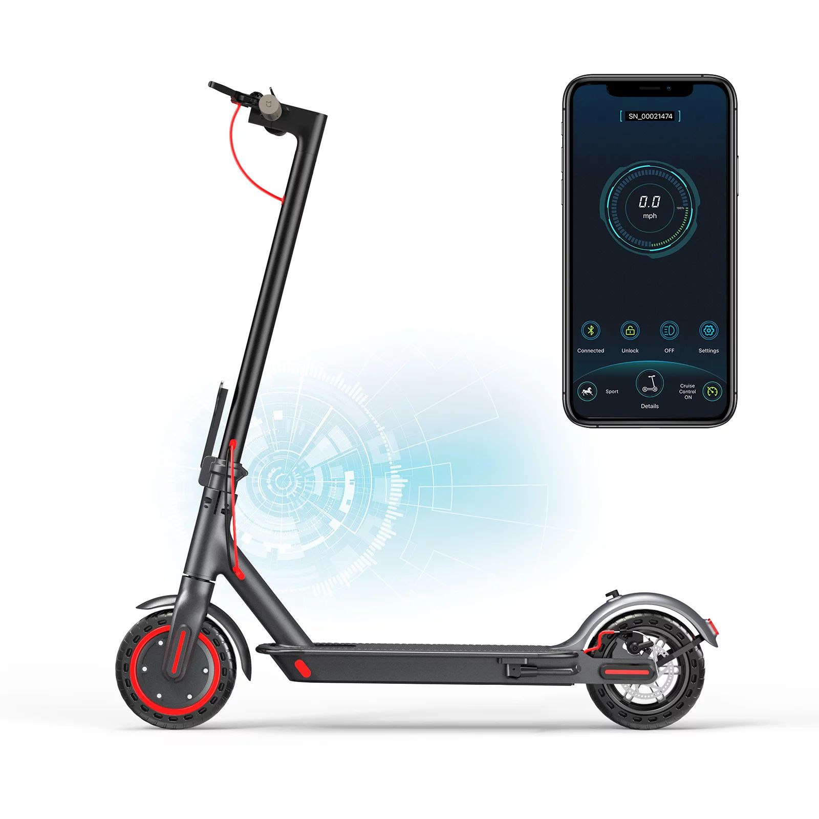 AOVOPRO ES80 350W 8.5' Foldable Electric Scooter for Adults and Child, 21 Miles Range | Walmart (US)
