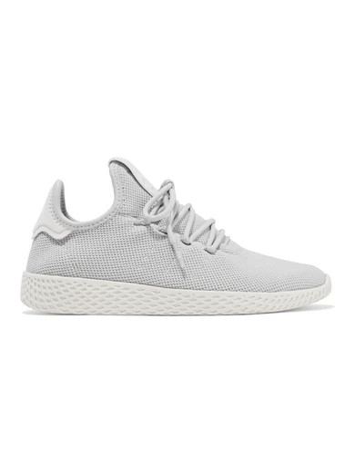 adidas Originals - Pharrell Williams Tennis Hu Primeknit Sneakers - Light gray | NET-A-PORTER (US)