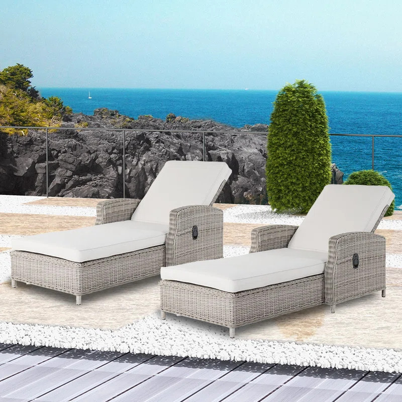 Aviahna Outdoor Wicker Chaise Lounge | Wayfair North America