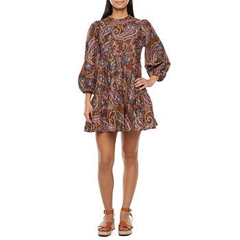a.n.a 3/4 Sleeve Tiered Mini Dress | JCPenney