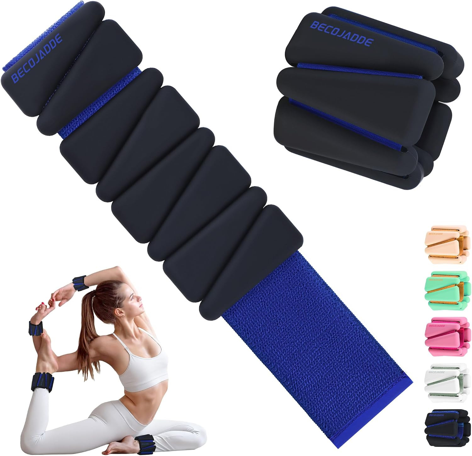 Ankle Weights for Women Adjustable Wrist Weights Set of 2 (1 lb/2 lb Each) | Amazon (US)