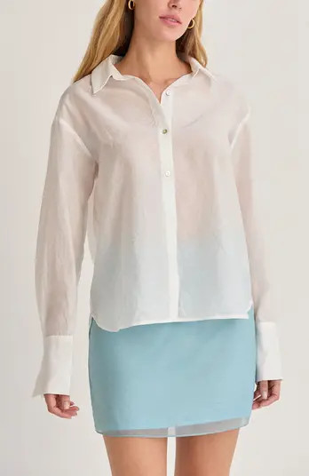 Crinkled Tencel Button Up Shirt | Nordstrom