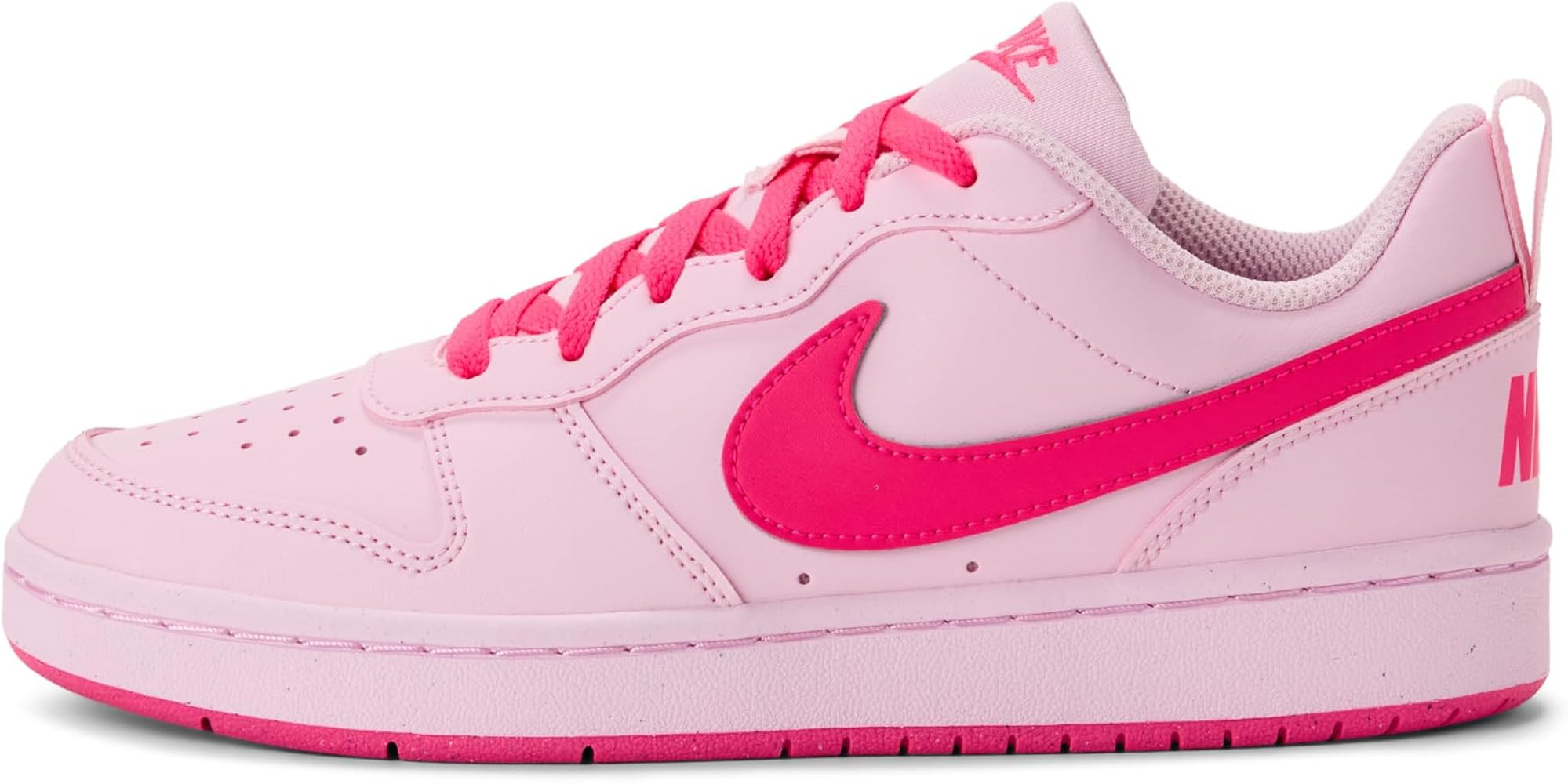 Amazon.com | Nike Big Kid's Court Borough Low Recraft, Pink Foam/Hyper Pink-White, 5Y | Sneakers | Amazon (US)