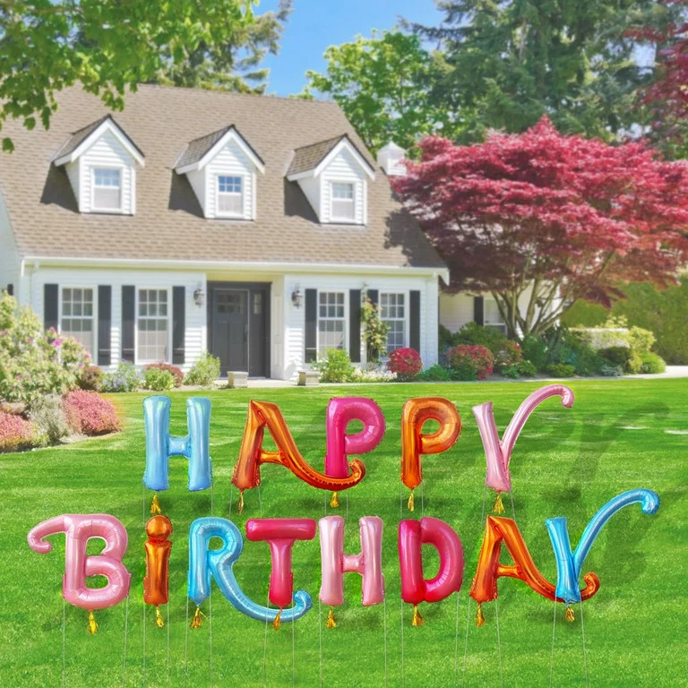 Packed Party "Make a Statement" Happy Birthday Yard Stake - Walmart.com | Walmart (US)