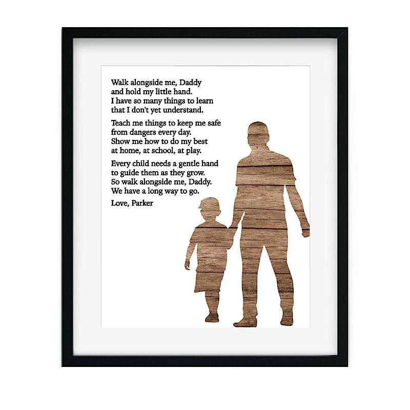 Dad Poem Framed Print | Daughter or Son | Personalized Dad Gift | Personalized Fathers Day | Gift... | Amazon (US)
