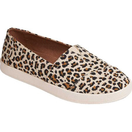Women s TOMS Avalon Animal Print Alpargata Birch Leopard Woven Textile 9 M | Walmart (US)