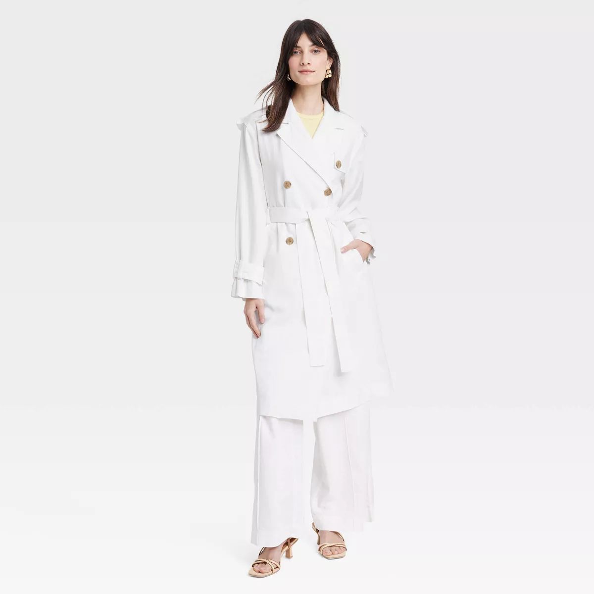 Women's Linen Trench Coat - A New Day™ | Target