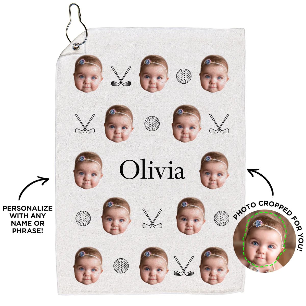 Personalized Baby Golf Towel | Type League Press