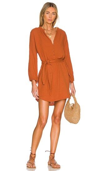 Sonia Shirt Dress in Russet | Revolve Clothing (Global)
