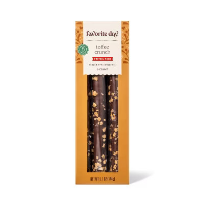 Christmas Toffee Crunch Pretzel Rods - 5.1oz /6ct - Favorite Day™ | Target