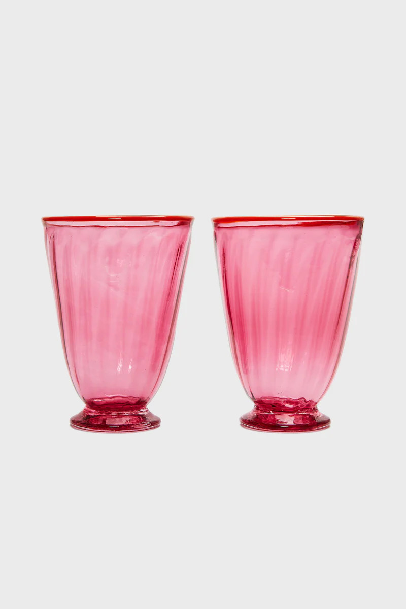 Fuchsia Rainbow Glasses Set of 2 | Tuckernuck (US)