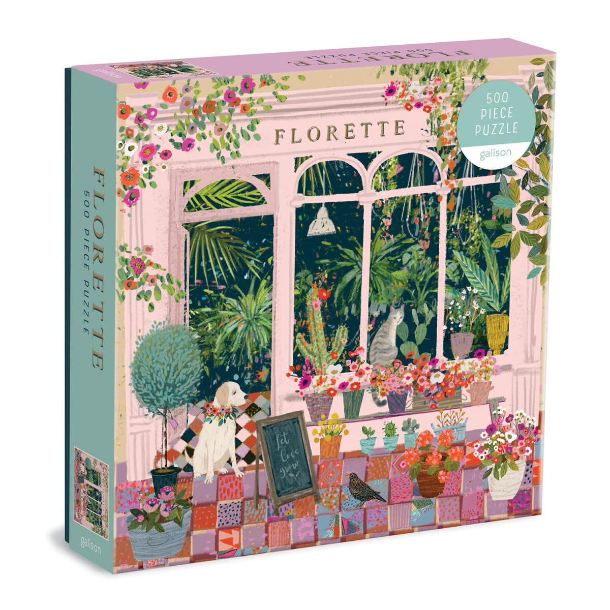Galison Florette Puzzle, 500 Pieces, 20” x 20” – Floral Jigsaw Puzzle with a Beautiful Illu... | Amazon (US)