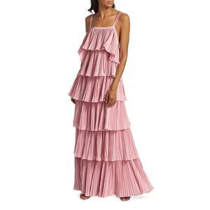 NWT L'Idée Classique Pleated Tiered Gown Pink Size AU10/US6 $489 | Poshmark