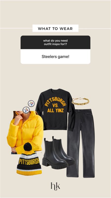 Steelers football gameday outfit inspo 

#LTKstyletip #LTKSeasonal
