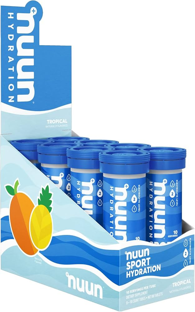 Nuun Sport: Electrolyte Drink Tablets, Tropical, 8 Tubes (80 Servings) | Amazon (US)