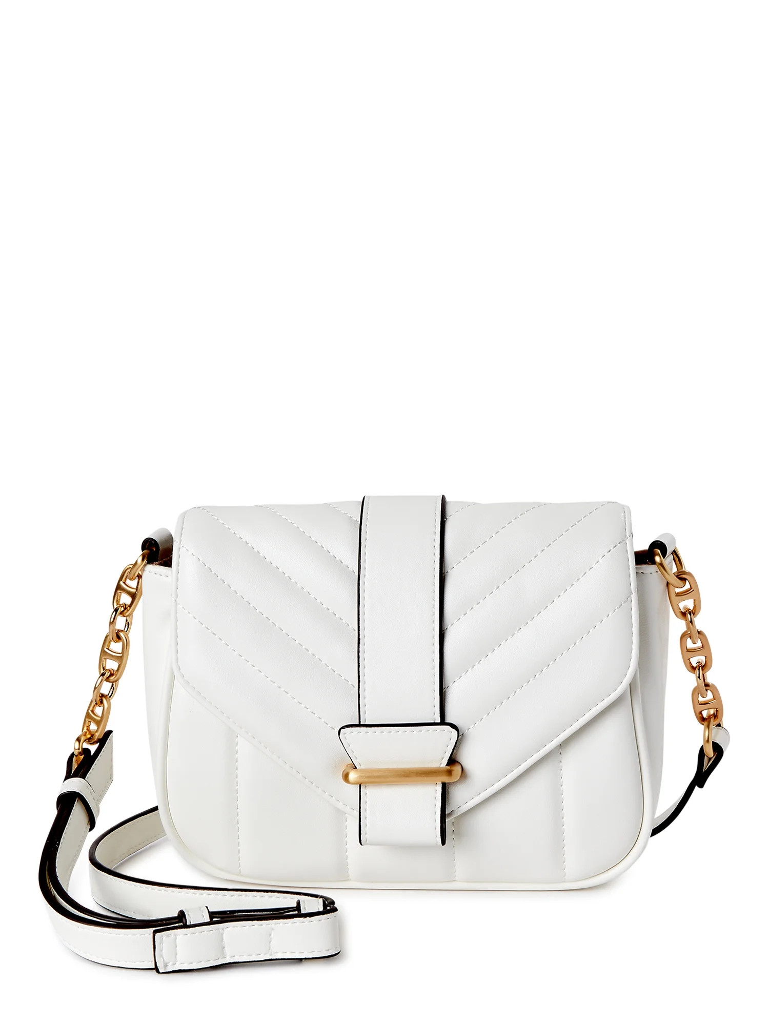 Time and Tru Women’s Camber Crossbody Handbag White | Walmart (US)