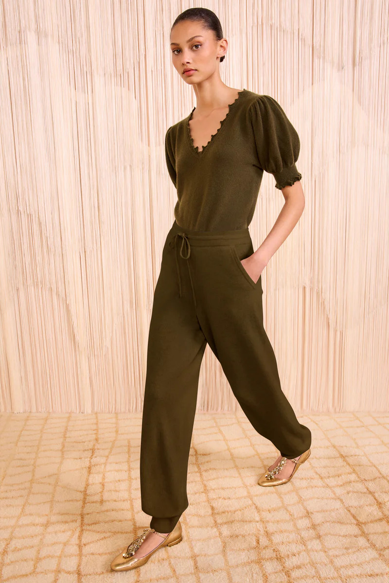 Danica Cashmere Pants - Hunter | Ulla Johnson