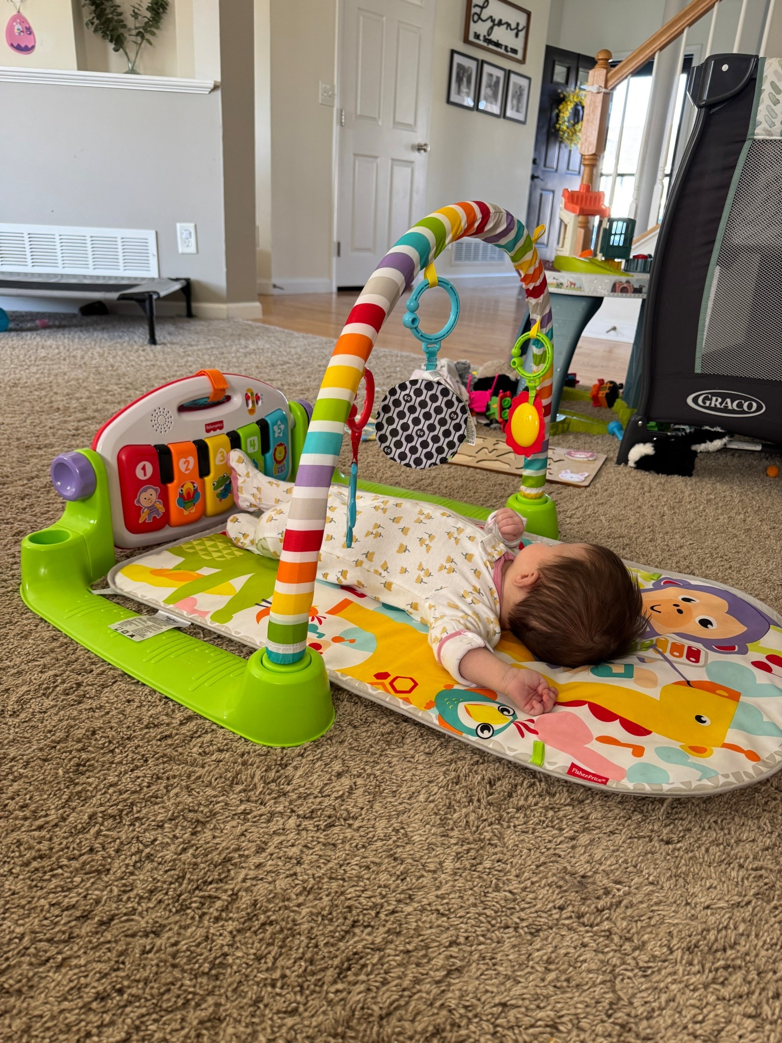 Best play mat for out two month old! She can kick the music keys on her own 🙌🏻

Infant toys | baby gift idea | baby registry must have | playmat | musical toys | tummy time toys | mom life | newborn | birthday gift for baby 

#LTKdayinmylife #LTKBaby #LTKmomlife