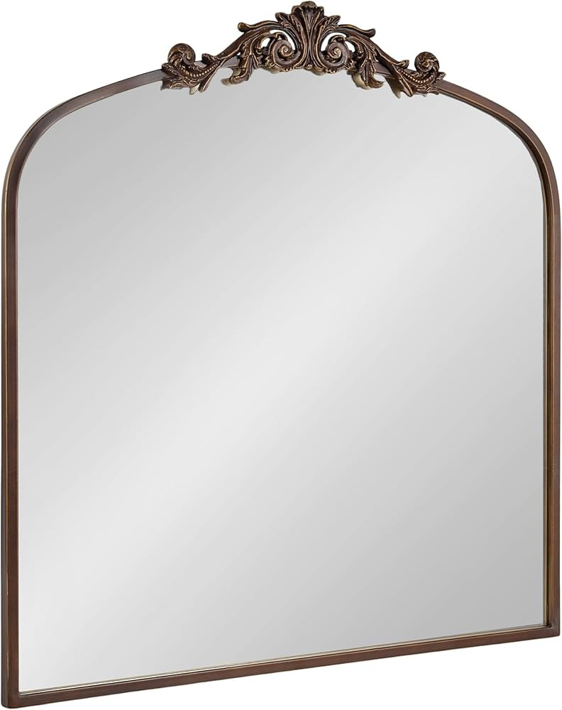 Kate and Laurel Arendahl Ornate Traditional Square Arched Mirror, 28 x 30, Bronze, Decorative Bar... | Amazon (US)