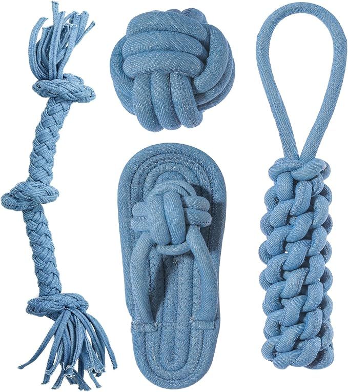 Pet Rope Toy, Dogs Aggressive Chewers Rope Toy for Small to Large Dogs, Puppy Teething Chew Pull ... | Amazon (US)