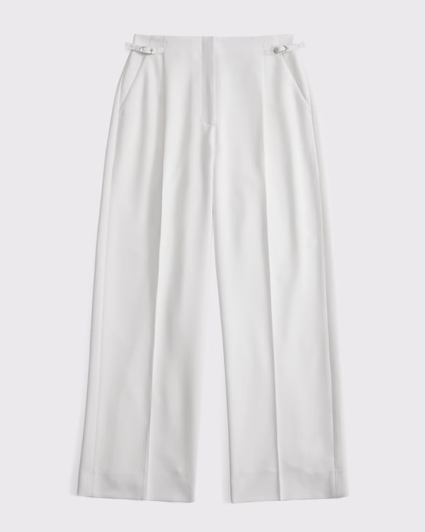 Women's Curve Love A&F Sloane Tailored Wide Leg Pant | Women's Bottoms | Abercrombie.com | Abercrombie & Fitch (US)