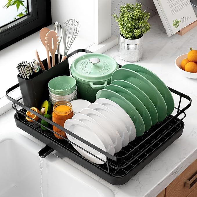 Kitsure Dish Drying Rack- Space-Saving Dish Rack, Dish Racks for Kitchen Counter, Durable Stainle... | Amazon (US)