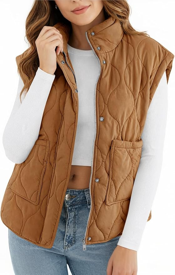 Cicy Bell Womens Quilted Puffer Vest Stand Collar Zip Up Winter Lightweight Padded Gilet Outerwea... | Amazon (US)