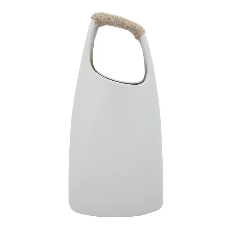 Berin White Stoneware Table Vase | Wayfair Professional