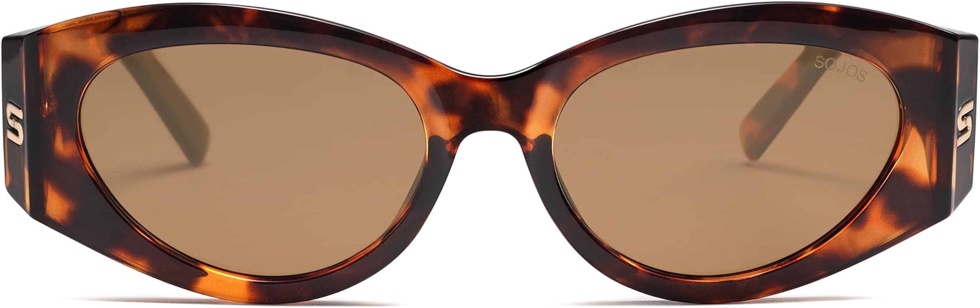 SOJOS Trendy Cat Eye Oval Polarized Sunglasses for Women Fashion Cateye Womens Sunnies SJ2318 | Amazon (US)