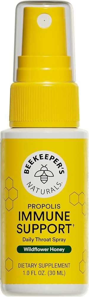 Propolis Throat Spray by Beekeeper's Naturals - 95% Bee Propolis Extract, Natural Immune Support ... | Amazon (US)