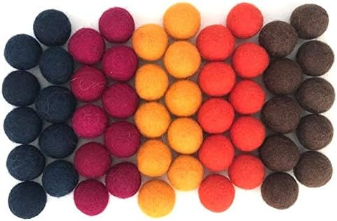 Happy Harvest Wool Felt Balls - 100% Handmade Pom Poms - (50) Pure New Zealand Wool Felt Balls - ... | Amazon (US)