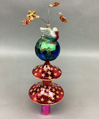 Vintage Christopher Radko Splendor Of Peace Finial Ornament Tree Topper -No Tag  | eBay | eBay US