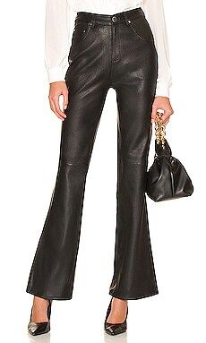 Camila Coelho Kat Leather Pant in Black from Revolve.com | Revolve Clothing (Global)
