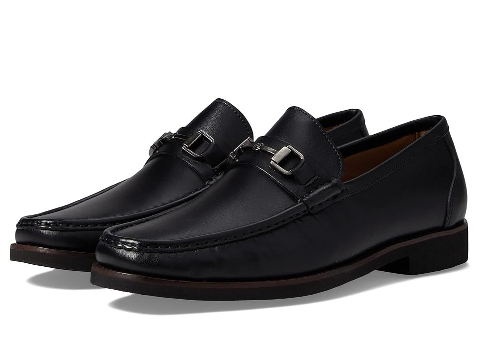Peter Millar Crown Leather Bit Loafer Men's Shoes Black : 9.5 M | Zappos