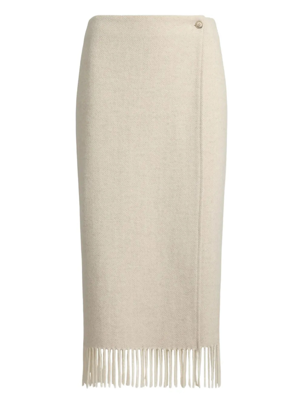 Polo Ralph Lauren Herringbone Fringe Skirt | Neutrals | FARFETCH | Farfetch Global