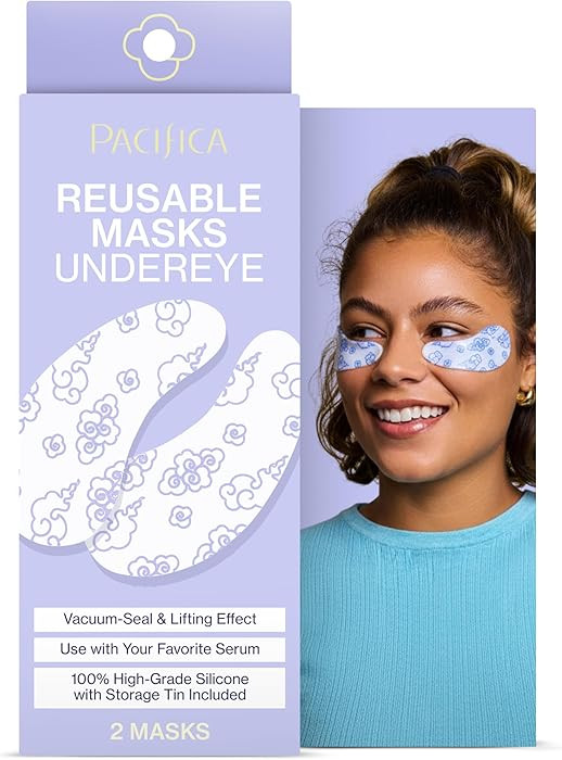 Pacifica Reusable Vegan & Cruelty-Free Mask – Under Eye Mask Silicone Face Mask for Fine Lines ... | Amazon (US)