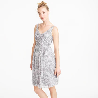 Heidi dress in watercolor silk chiffon | J.Crew US