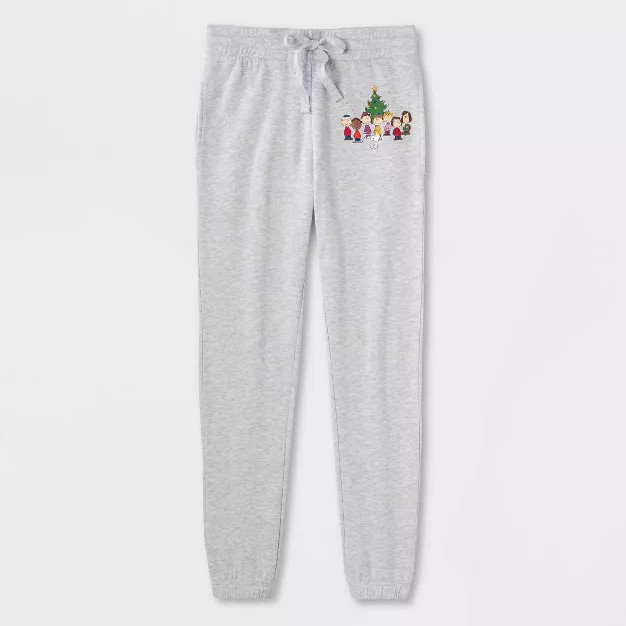 Adult Disney Snoopy Graphic Jogger Pants - Light Gray | Target
