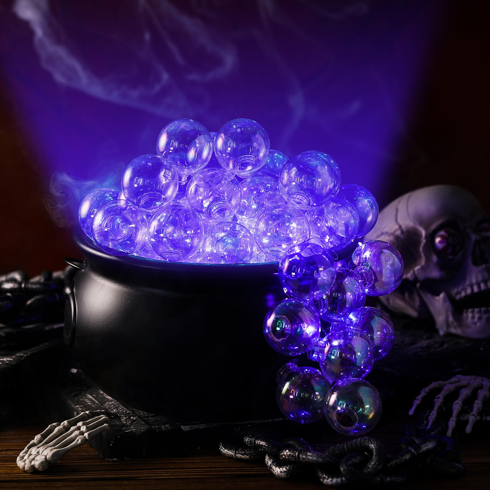 12 Pcs Large Clear Plastic Ornaments for Crafts DIY 4 Inch Iridescent Ball Cauldron Bubble Clear ... | Amazon (US)