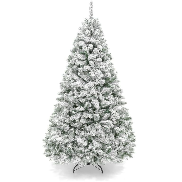 Best Choice Products 9ft Snow Flocked Christmas Tree, Premium Holiday Pine Branches, Foldable Met... | Walmart (US)