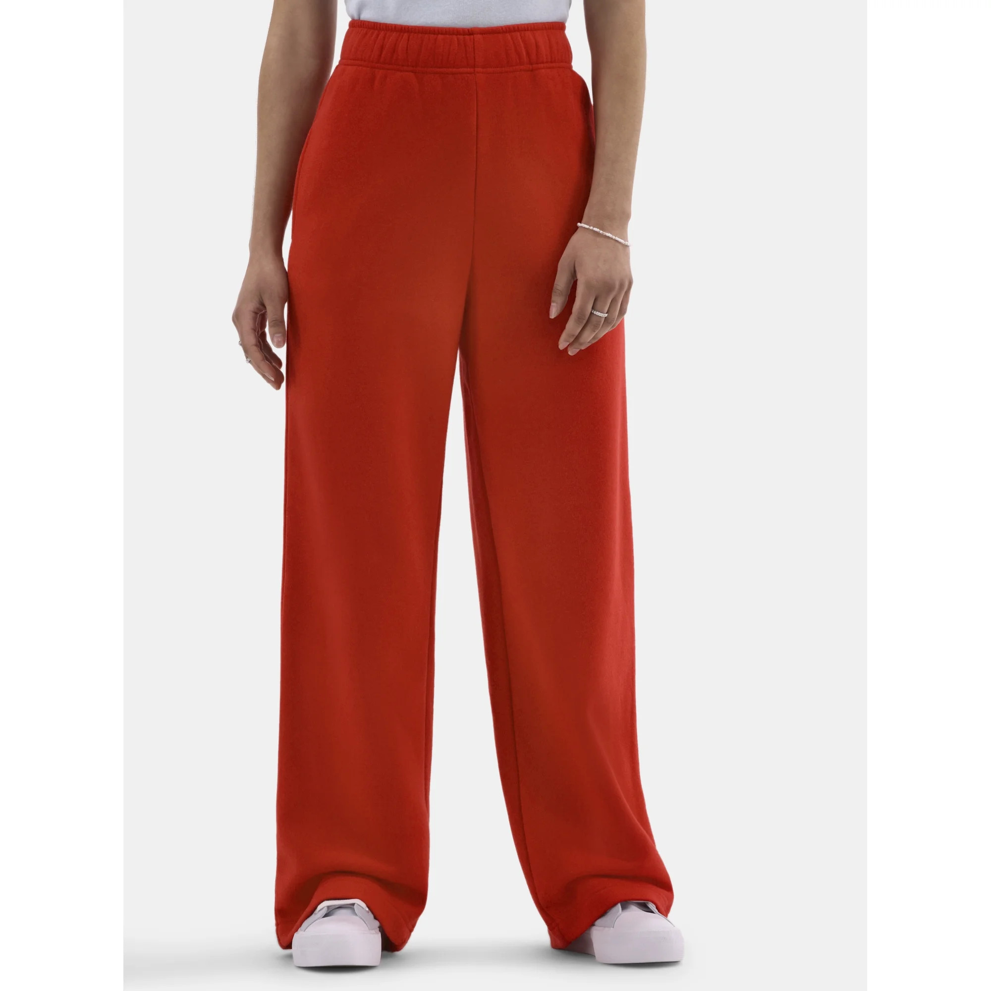 No Boundaries Soft Fleece Wide Leg Pants, 30” Inseam, 1 or 2-Pack, Women’s | Walmart (US)